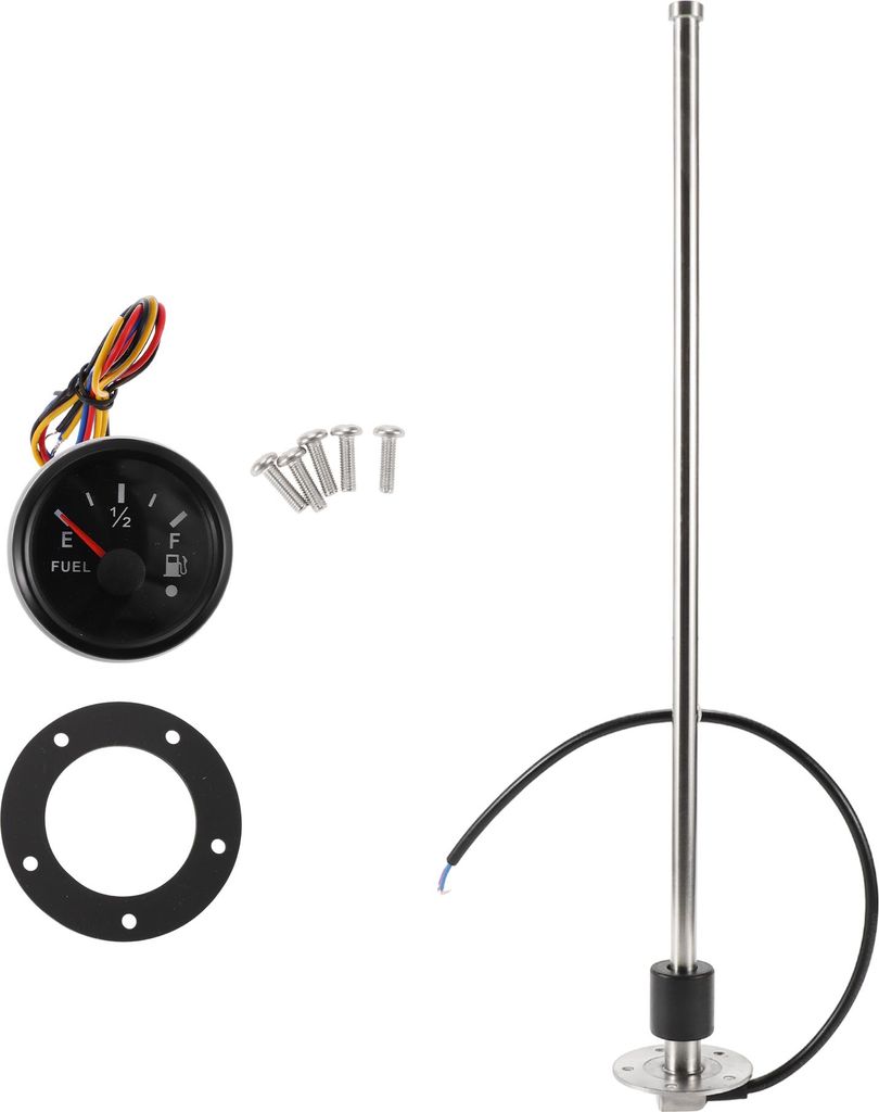 550mm 21.65" Länge Kraftstoff-Sendeinheit und Messgeräte-Set Boot Kraftstoff-Sendeinheit Marine Kraftstoff-Sendeinheit Metall 1 Satz 0-190 Ohm