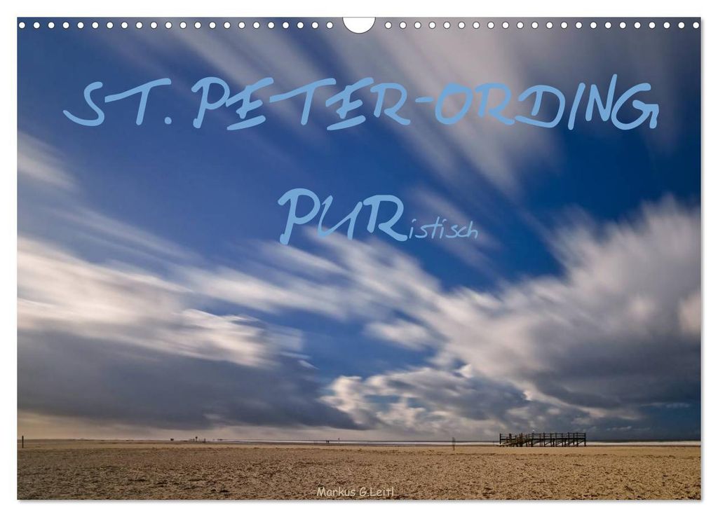 ST. PETER-ORDING PURistisch (Wandkalender 2027 DIN A3 quer), CALVENDO Monatskalender