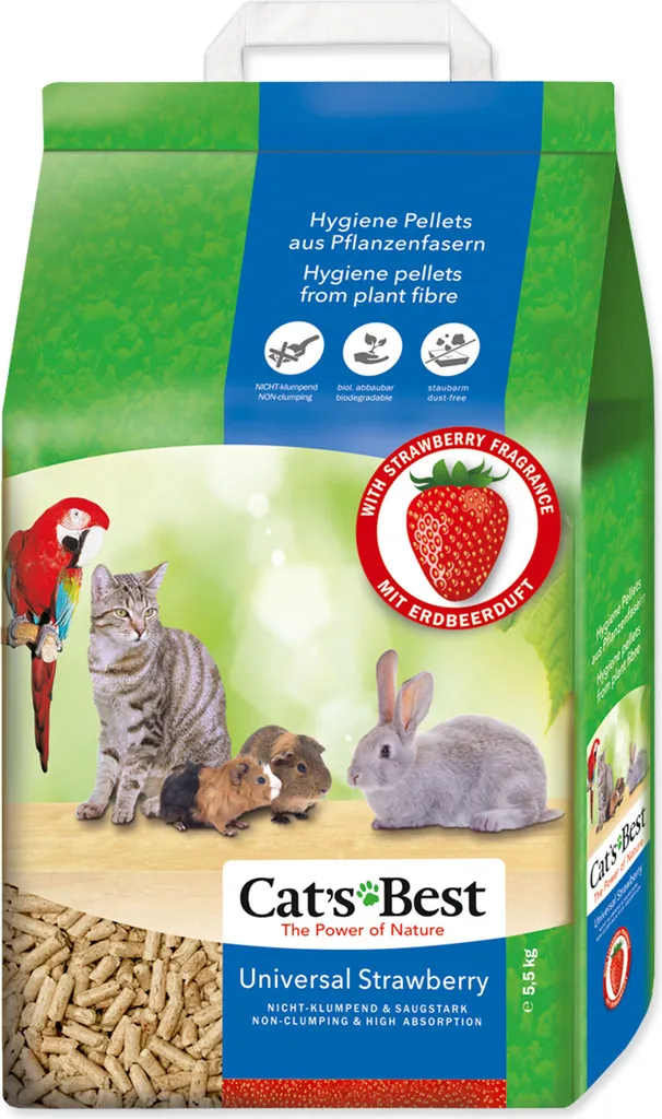 JRS Cat's Best Universal Jahoda 10L - Lettiera Pellet Fragola