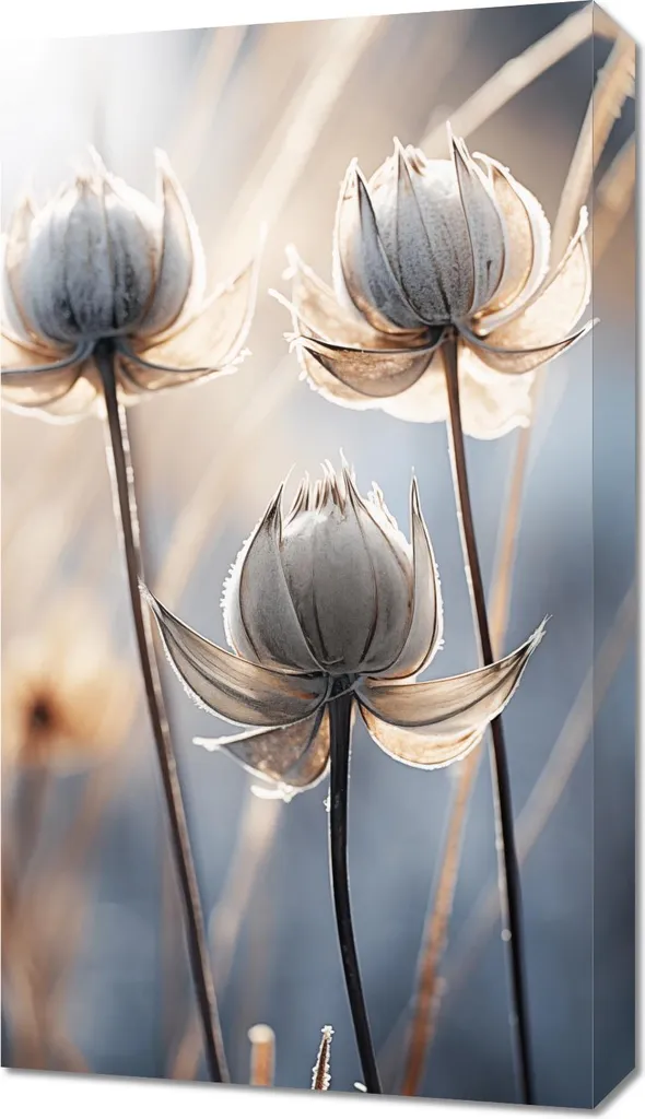 Quadro 40x70 cm Autunno Poetico: Stampa su Tela Materica per Arredo