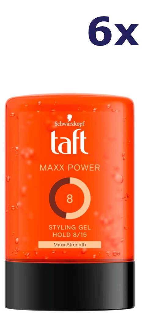 6 flaconi di Taft Maxx Power Gel (300 ml) Immagine del prodotto 
