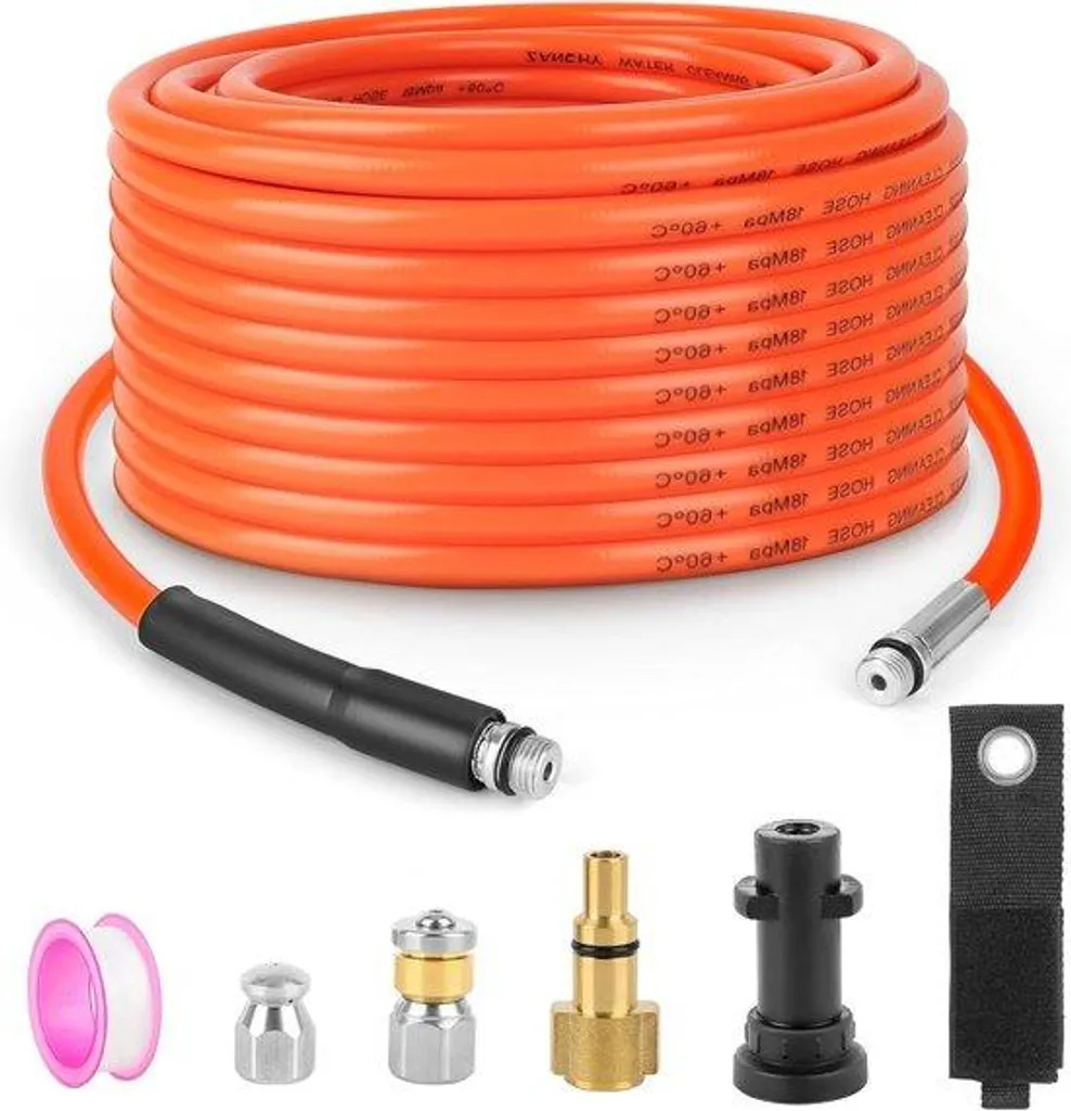 Débouchez vos tuyaux avec le kit buse rotative Jet Nozzle 15M 180 bars