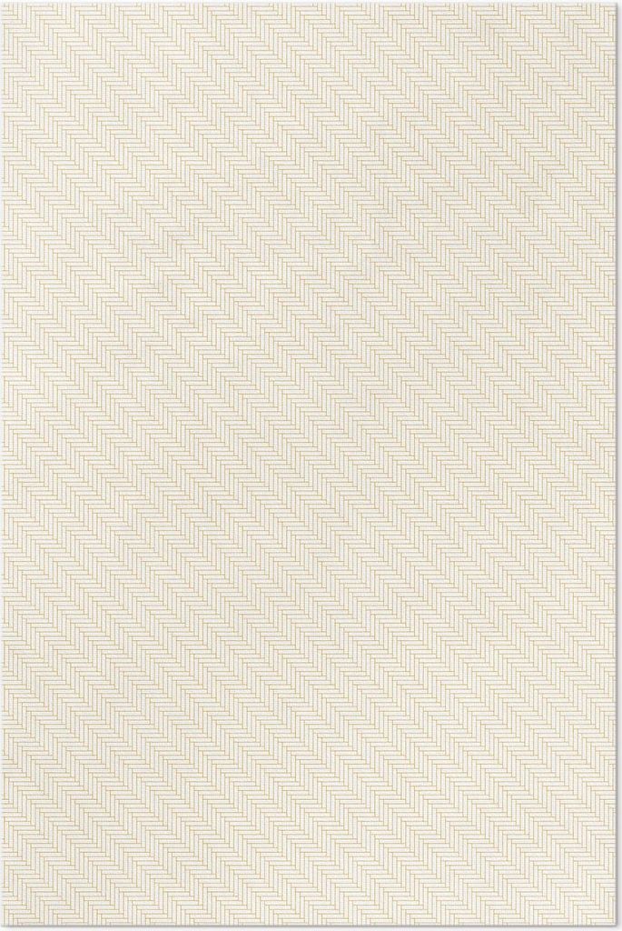Feines minimalistisches Fischgrätenparkett – Vinyl Fußmatte – 140x210 cm – Rutschfest, Pflegeleicht & Langlebig