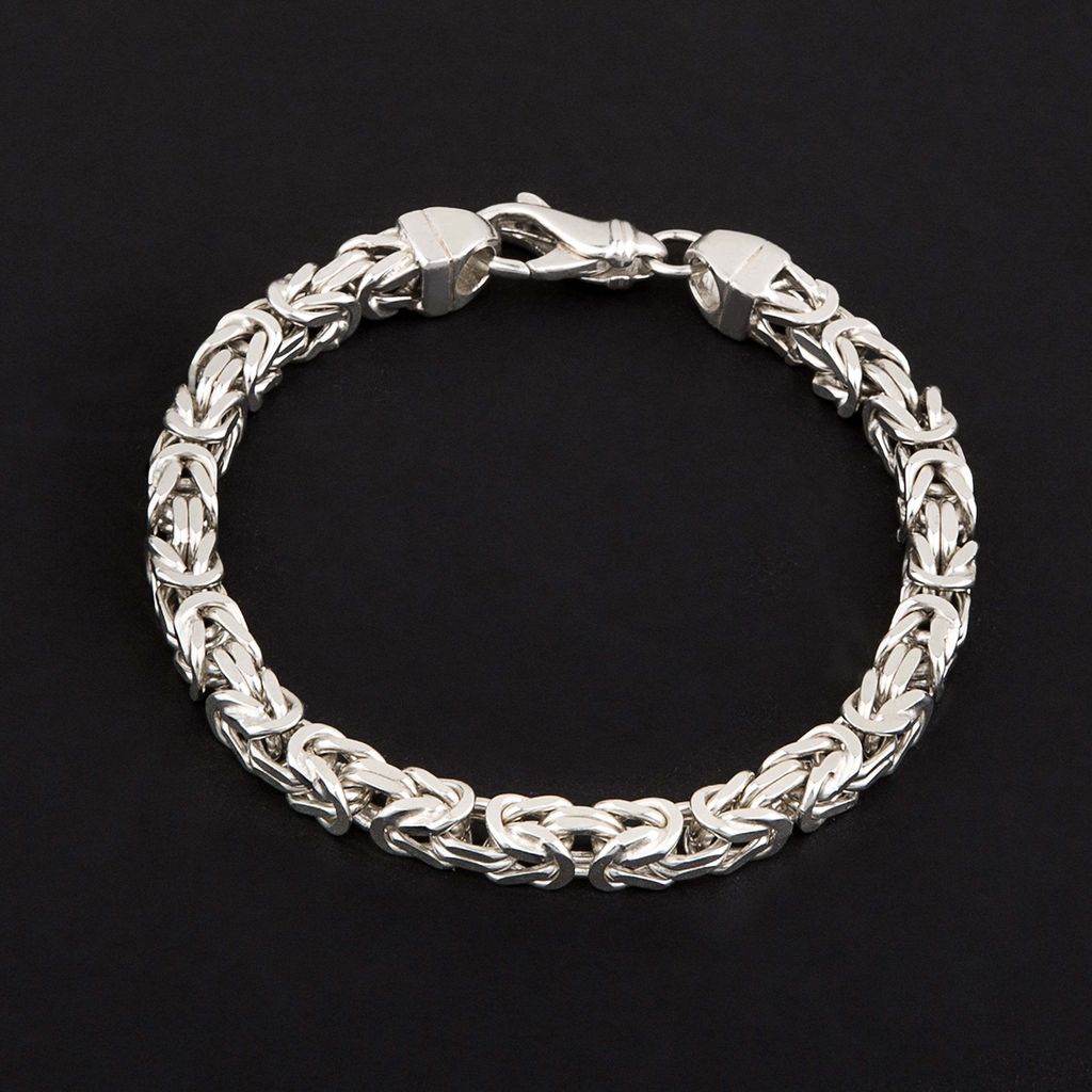 Armband ca.3mm Königskette vierkant glänzend Silber 925 Produktbild 5