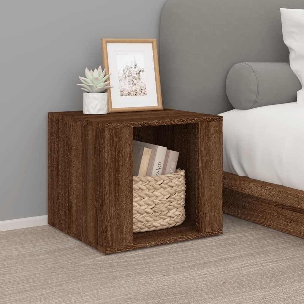 Maison Exclusive - Nachttisch Braun Eichen-Optik 41x40x36 cm Holzwerkstoff