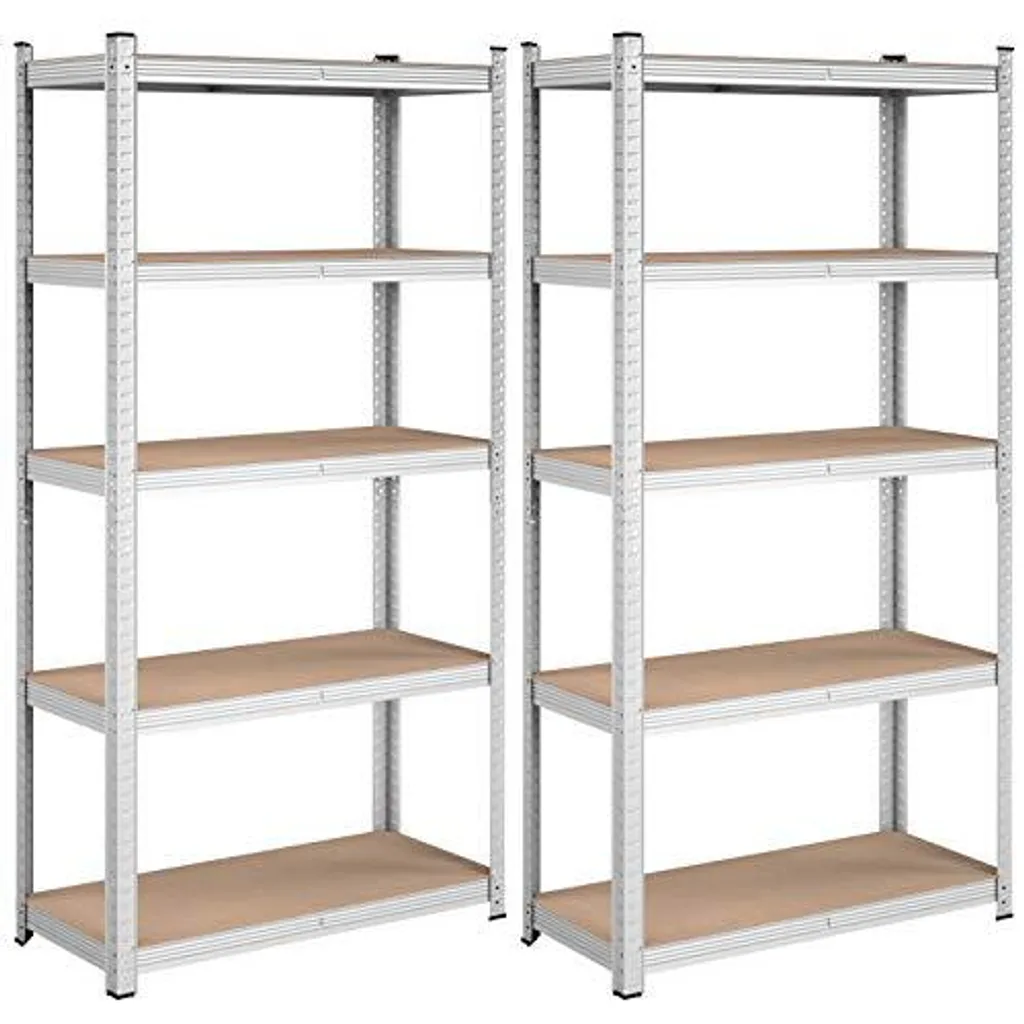 Étagère de garage métallique lot de 2 modules de rangement modulables