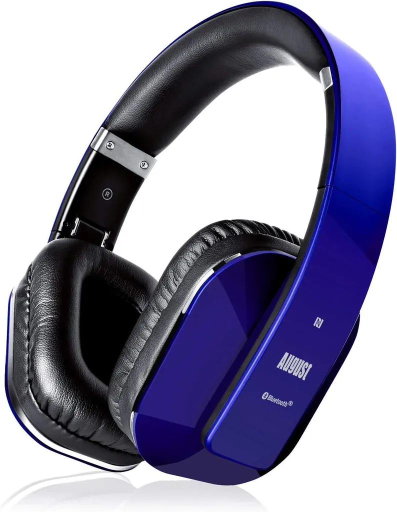 EP650-Cuffie Bluetooth v4.2 NFC con aptX Low Latency-Cuffie stereo over ear con August Audio App-Microfono per bassi profondi a mani libere Batteria 15h