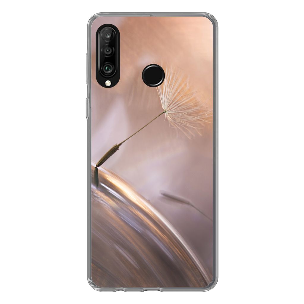 MuchoWow Handyhülle Schutzhülle Hülle für Huawei P30 Lite Löwenzahnsamen - Abstrakt - Himmel Silikon Softcase Handy Hülle - Handyhülle
