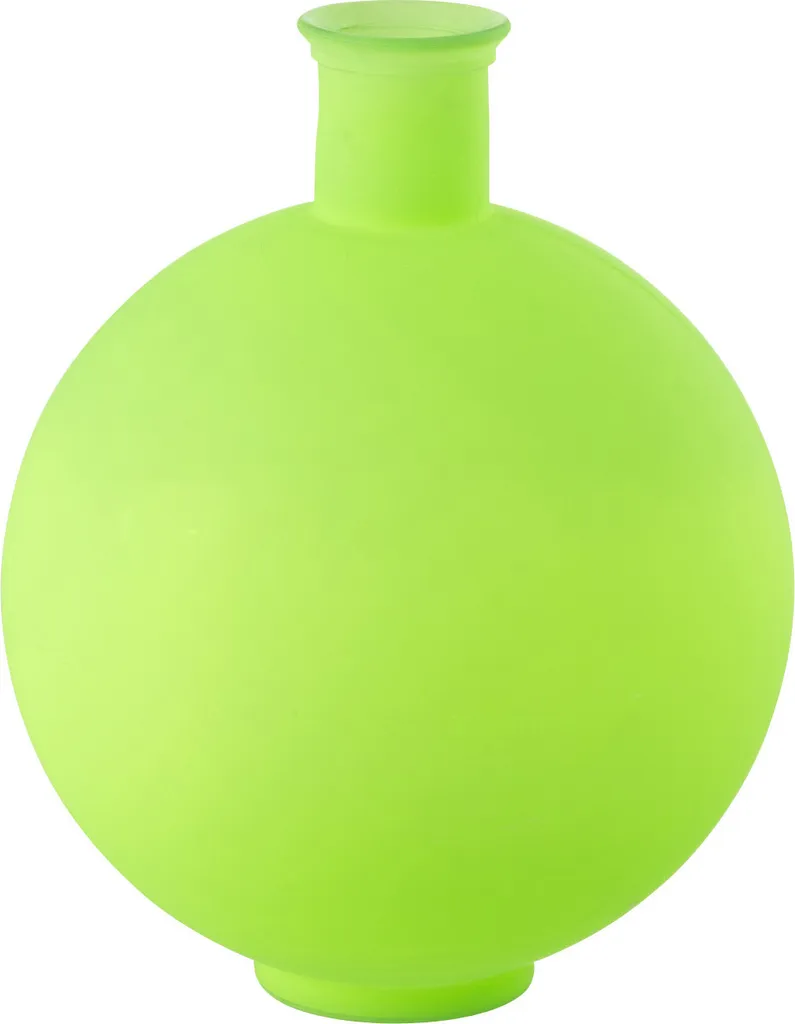 J-Line Vase Boule en Verre Vert Fluo Large - Décoration Design Moderne