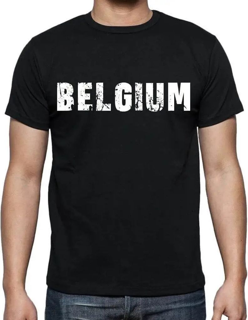 Herren Grafik T-Shirt Belgien – Belgium – Öko-Verantwortlich Vintage Jahrgang Kurzarm Lustige Druck Geburtstag Geschenk Mann