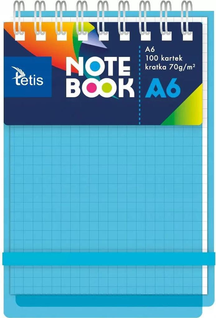 Notizbuch A6/100K Gitter PP blau