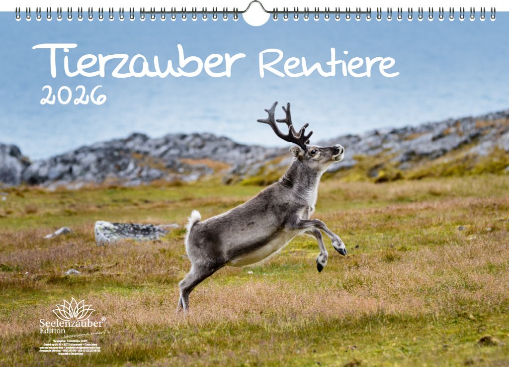 Tierzauber Rentiere DIN A3 Kalender für 2026 - Seelenzauber