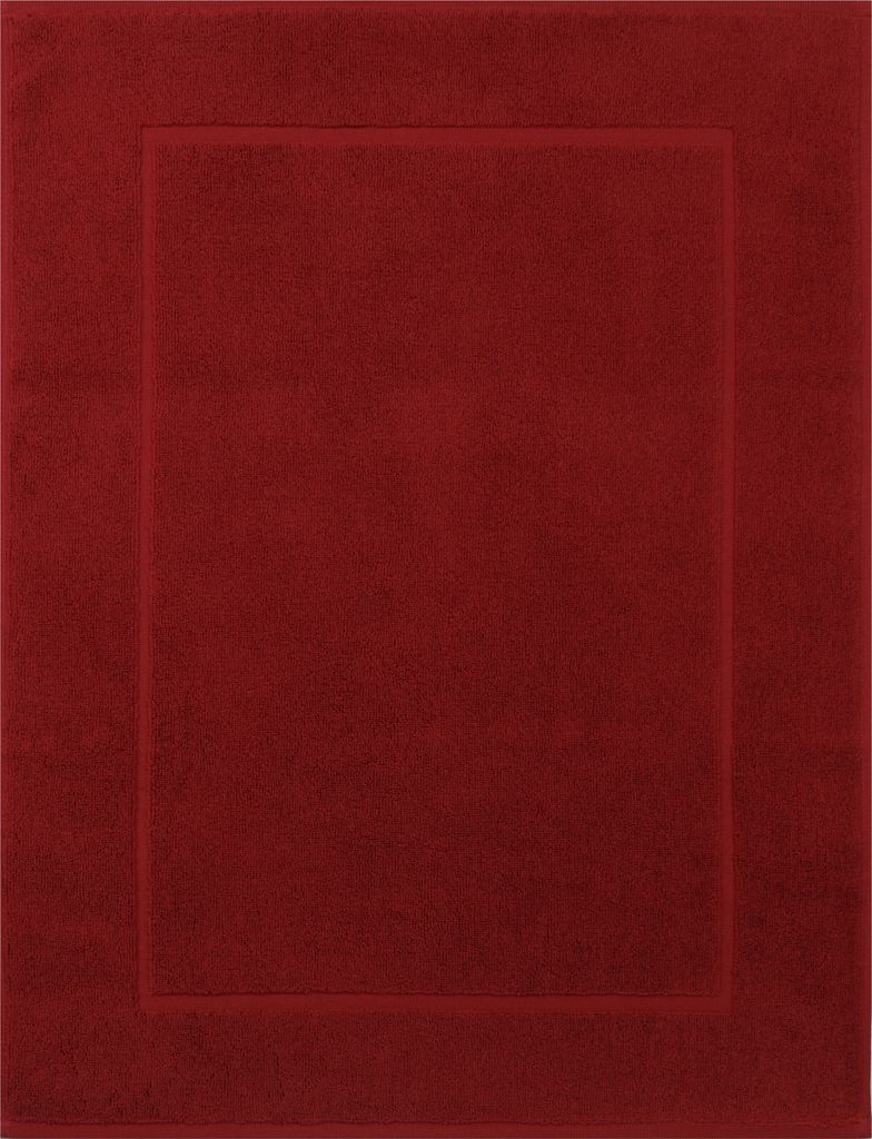 Betz Badvorleger 50x70 cm PREMIUM Badematte Badteppich Duschvorleger 100% Baumwolle 650g/m² Farbe: rubinrot