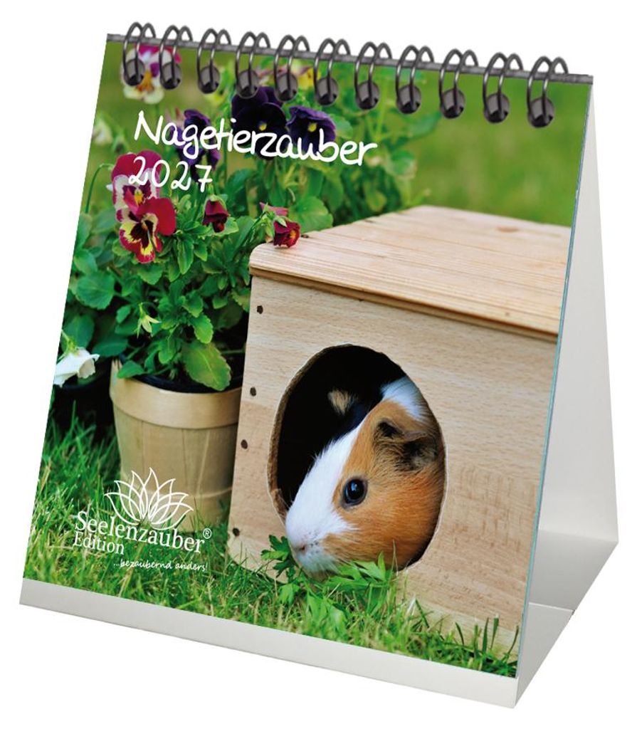 Nagetierzauber Tischkalender 10x10cm für 2027 Hamster Ratte Maus Chinchilla Hase - Seelenzauber