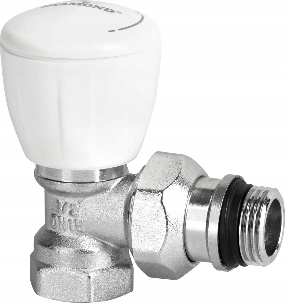 Vanne thermostatique d'angle avec joint d'étanchéité supplémentaire - DN15