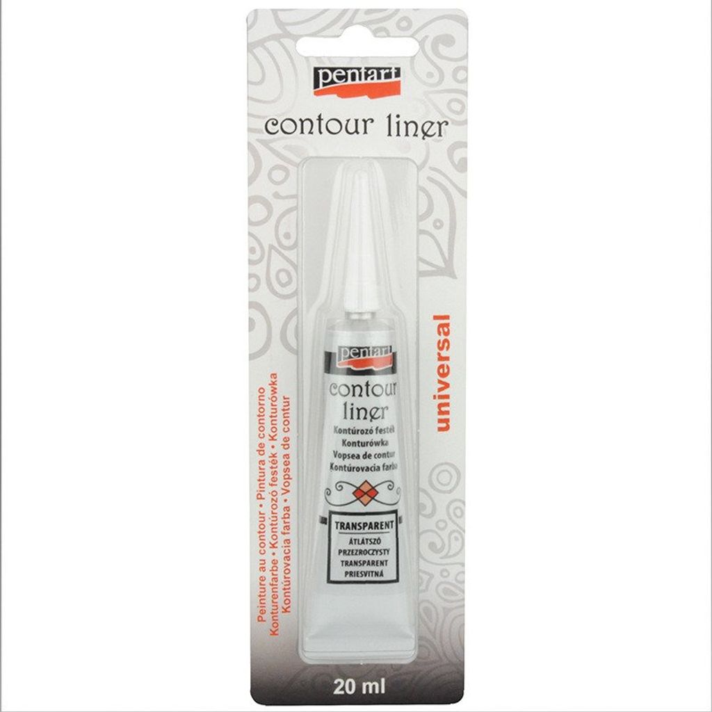 PENTART - Konturenfarbe mit Applikator - transparent 20 ml