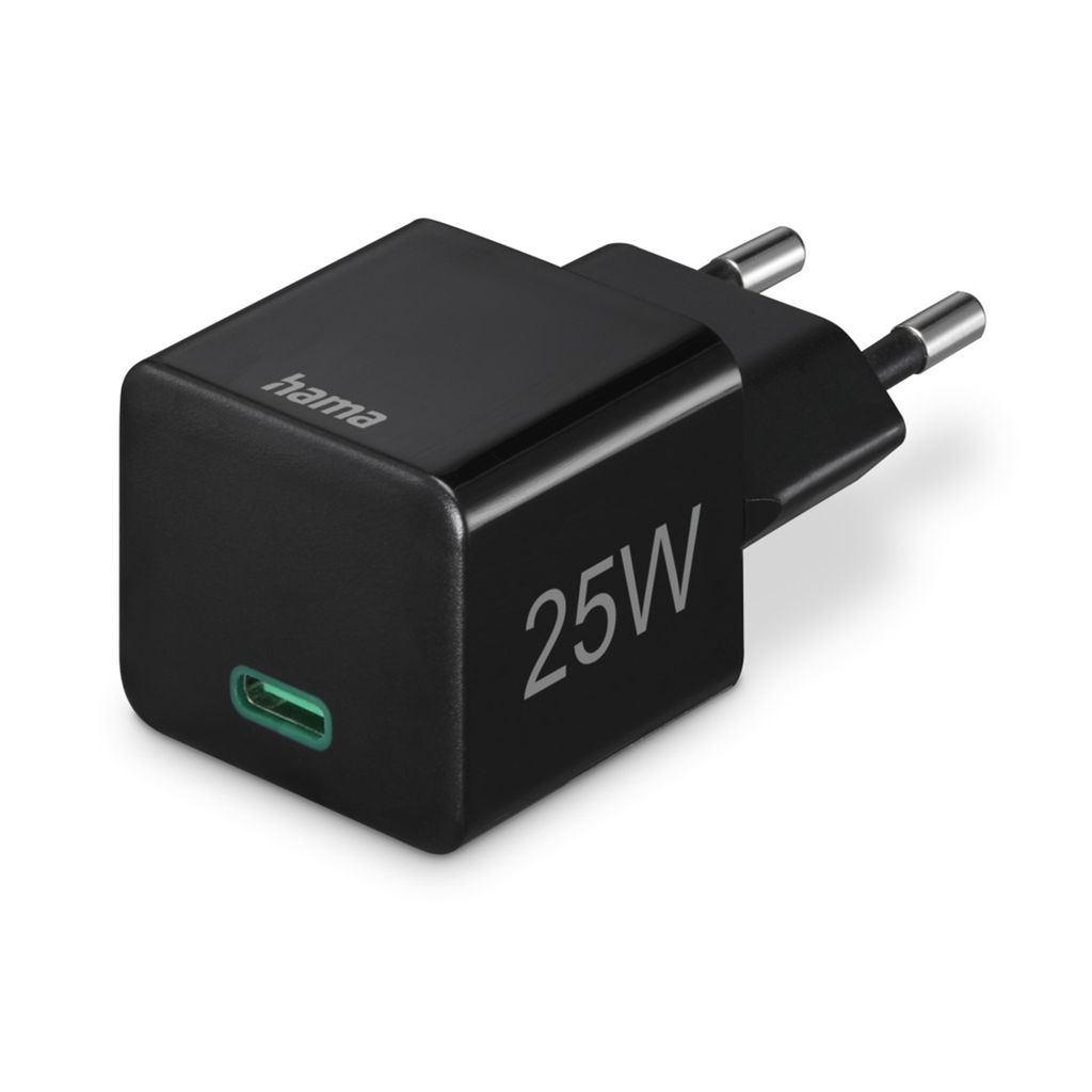 Hama Ladeadapter Schnellladegerät, USB-C, Mini-Ladegerät, PD, 25 W,