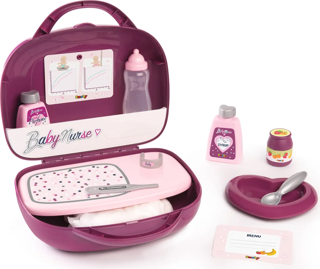 Mallette de soins pour poupées Smoby - Set de docteur enfant avec poignée