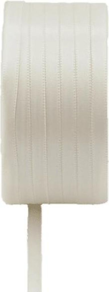 Satin Schmuckband Vipke, creme, 50m, 6mm - Doppel-Satinband Produktbild 