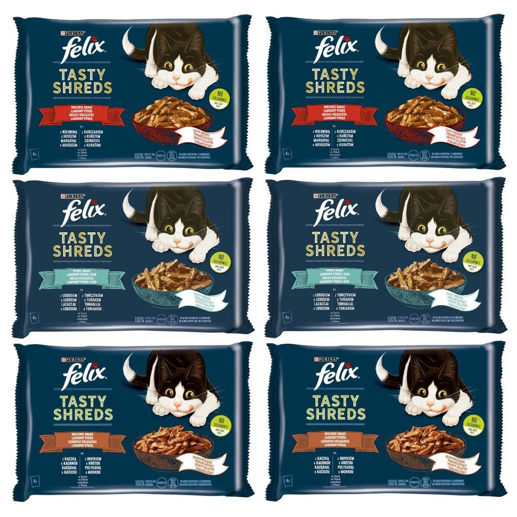 Purina Felix Tasty Shreds Nassfutter für Katzen, Produktbild 