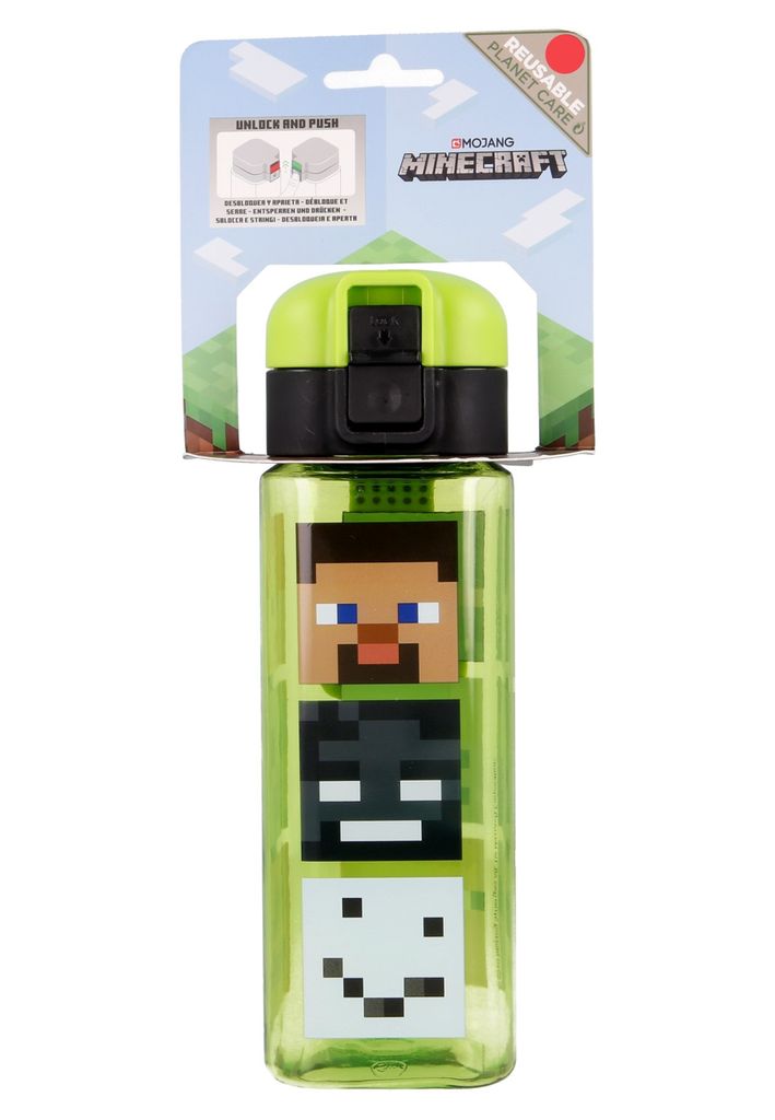 Bidon con manico 550ml Chiusura Minecraft Immagine del prodotto 
