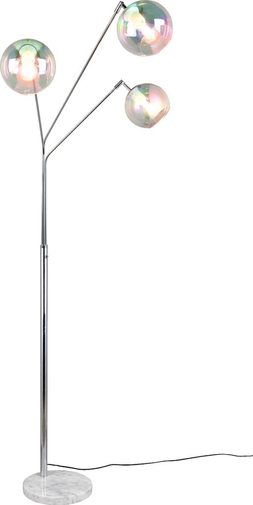 TRIO-Leuchten Stehleuchte PAXTON BHT 67x200x30 cm silber Produktbild 