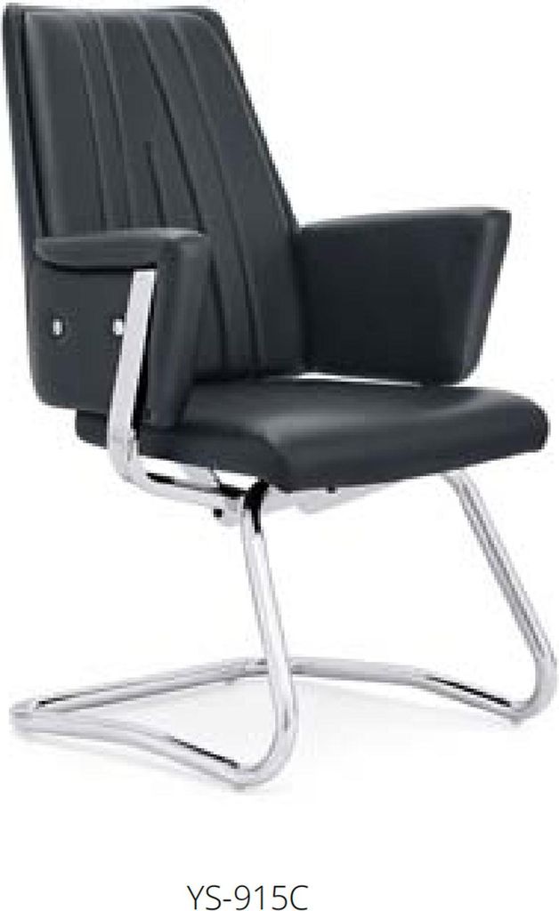 Kunstlederstuhl in Schwarz modern eleganter Sitzkomfort