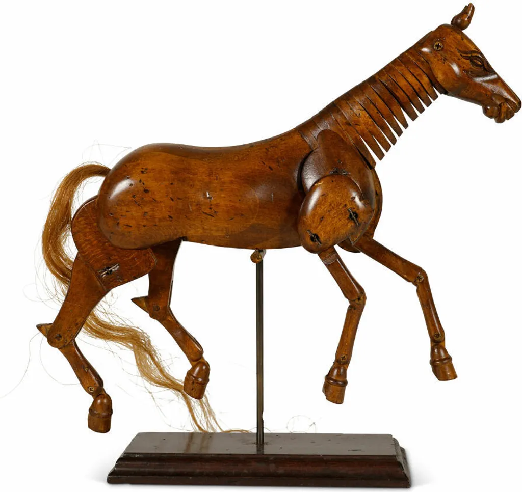Figurine de Cheval à Poser Artist Horse : Idée Cadeau Déco Bois et Laiton