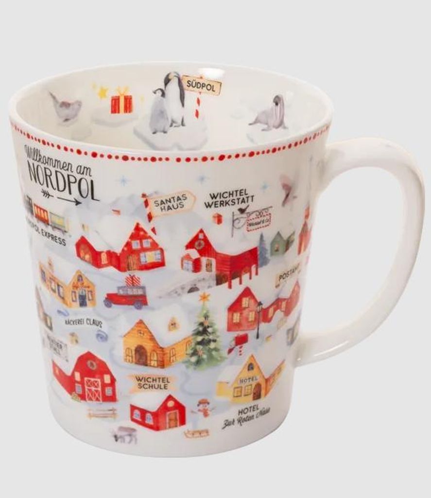Kaffeebecher Nordpol, Tasse, Weihnachtstasse, Geschenkidee, Tassen