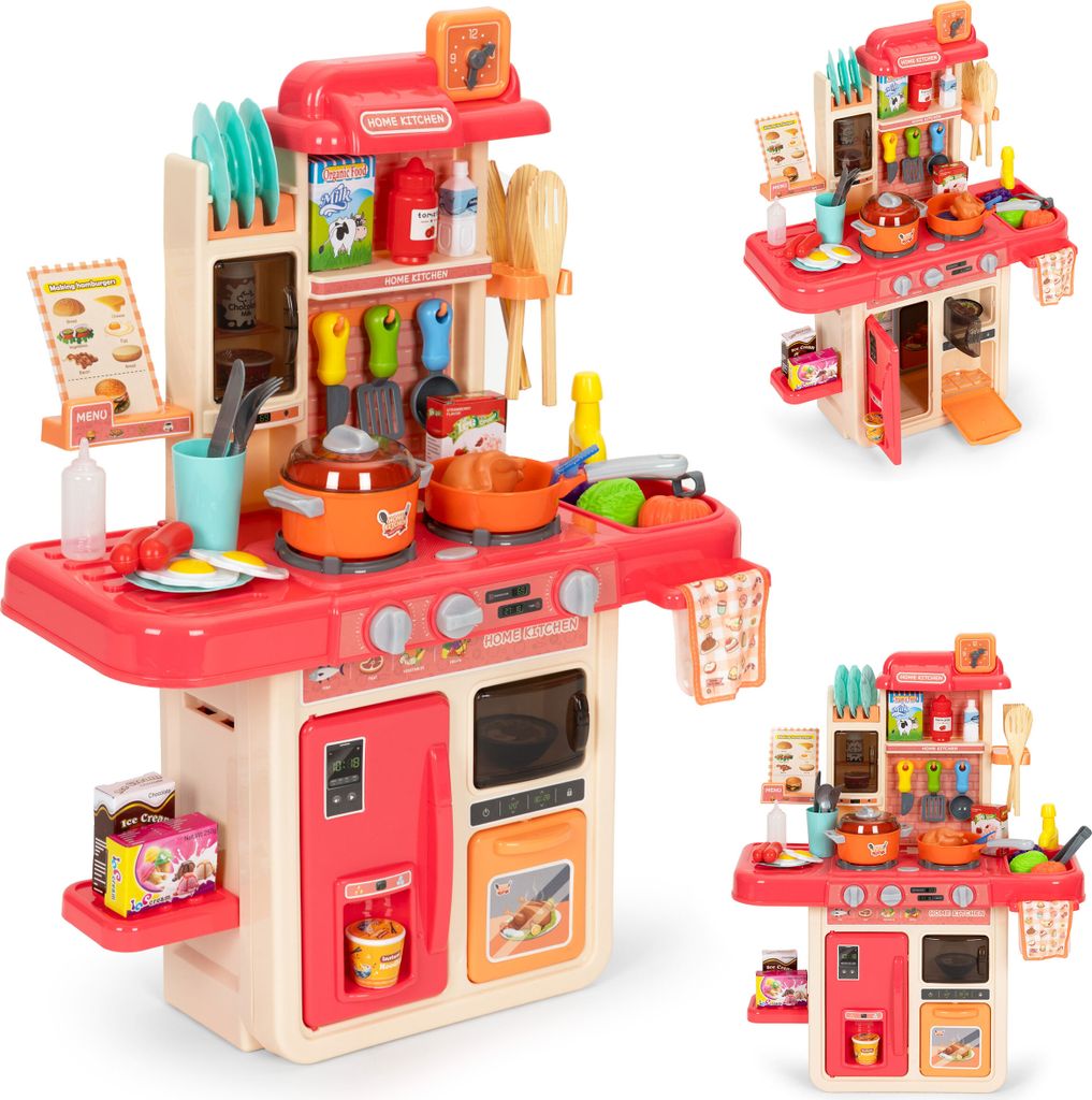Kinderküche Sounds und Dampferzeuger 42 Zubehör rosa Produktbild 