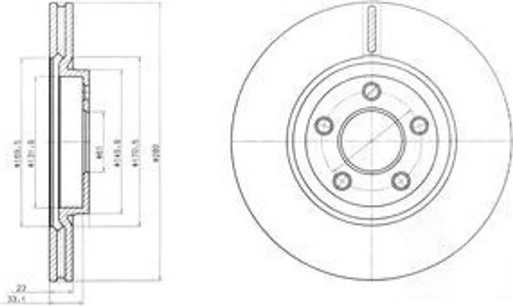 Disque de frein avant Dr!ve+ DP1010.11.0759 robuste avec haute dissipation