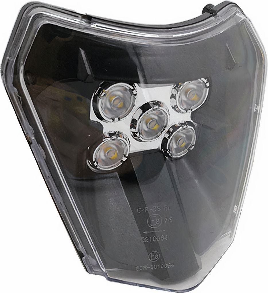 LED Scheinwerfer MXT für Dirt Bike / Motocross / Enduro / Supermoto mit E-Prüfz. / Straßenzulassung Universal Hauptscheinwerfer kompatibel mit E...