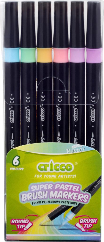 CRICCO Doppelseitige Pastellmarker 6/12 Farben