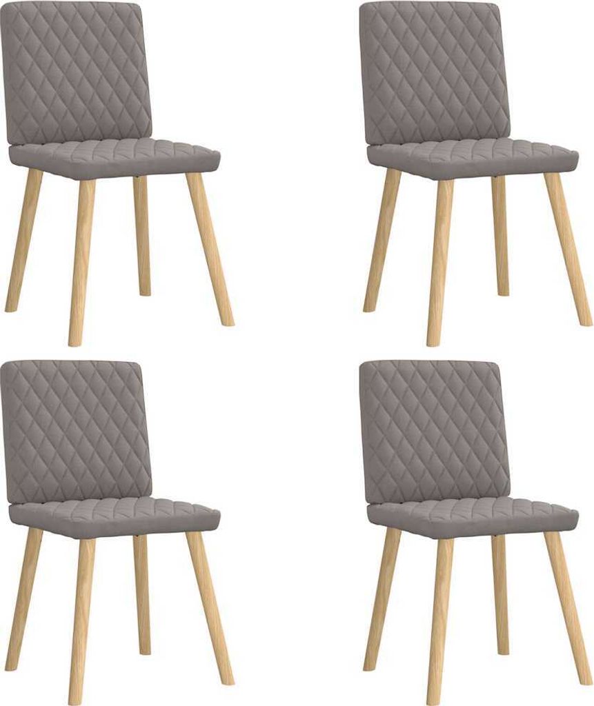 Esszimmerstühle 4 Stk. Taupe Stoff