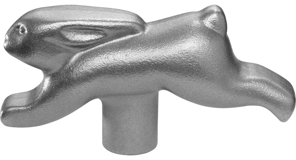 Manopola Staub, acciaio inox | coniglio | argento Immagine del prodotto 