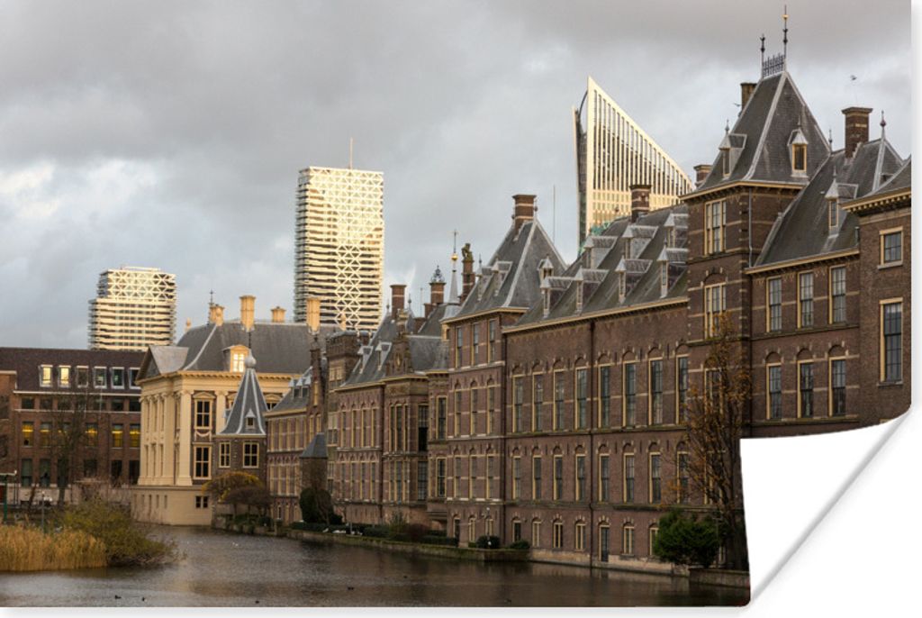 MuchoWow Poster Den Haag - Innerer Gerichtshof - Wolken 60x40 cm - Schlafzimmerdekoration
