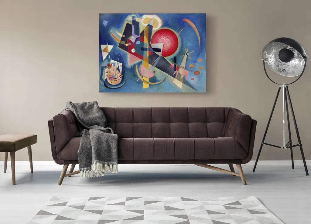 Tableau Kandinsky Dans le bleu - Impression toile 70x50 cm haut de gamme