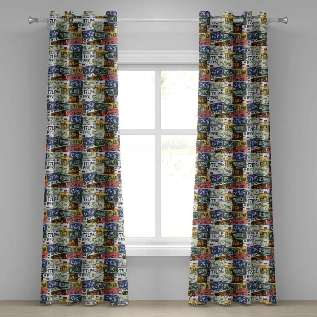 Tende Urban Vintage ABAKUHAUS Targhe Auto | Arredo Creativo 280x225cm