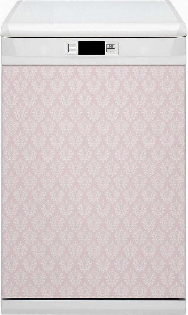 Magnetmatte Geschirrspüle Abwaschbar Küche Magnete Dekor 45x80 cm - Pink Damast