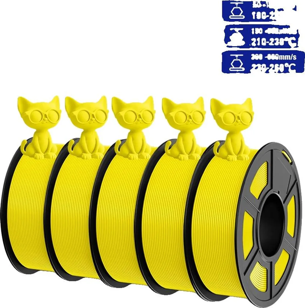 Risparmia Tempo con Filamento HS-PLA Giallo 5kg - Alta Velocità 3D