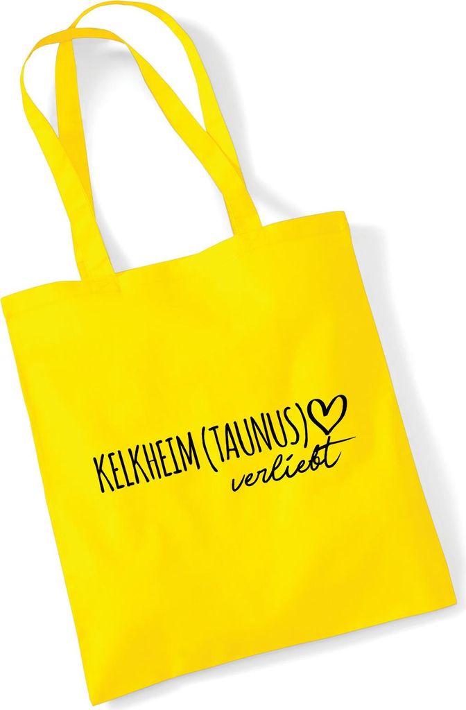 Huuraa Stofftasche Kelkheim Taunus verliebt Geschenk 10 Liter Yellow Baumwolle Kelkheim Taunus Souvenir