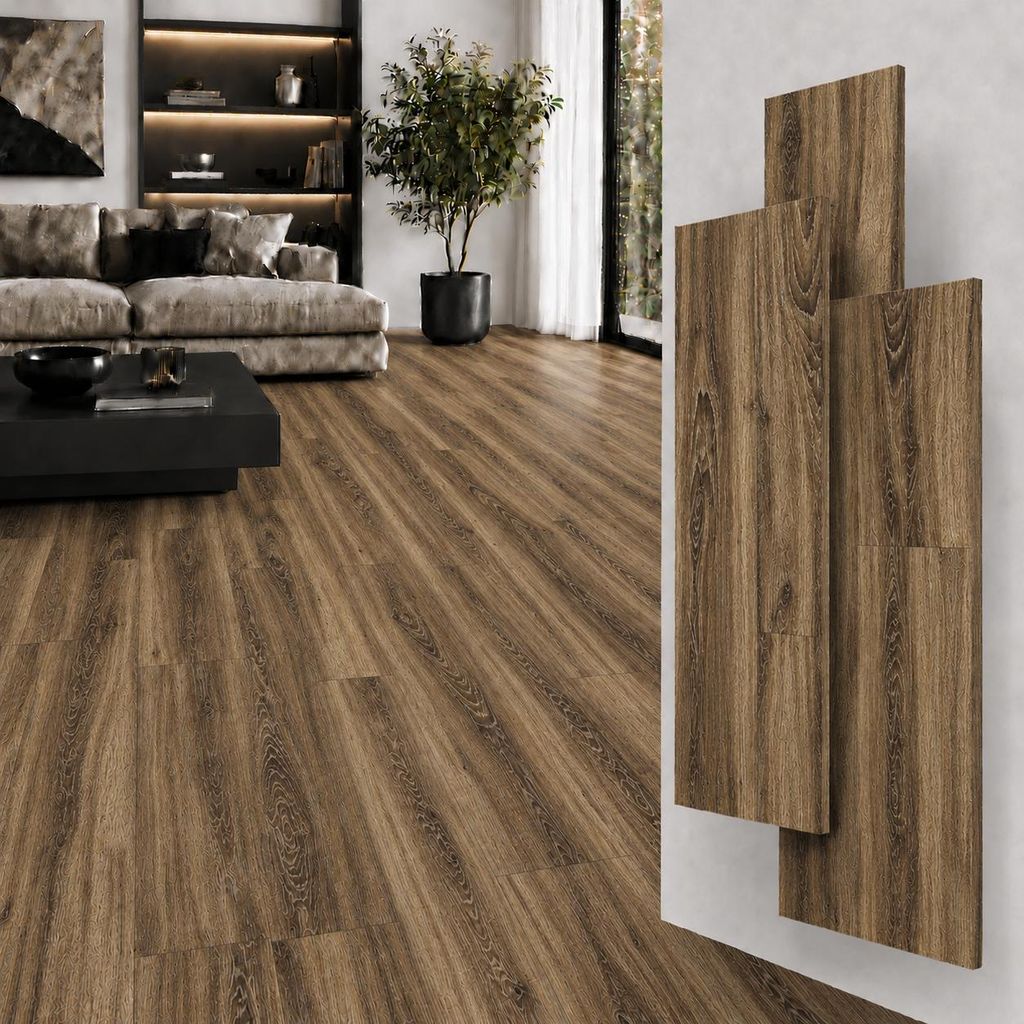 Designboden SPC Vinylboden 5 mm Klick wasserfest mit Produktbild  KI-generiertes Bild