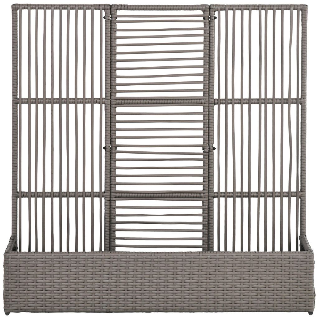 Outsunny Polyrattan Hochbeet mit Rankgitter, Blumenkasten Produktbild 