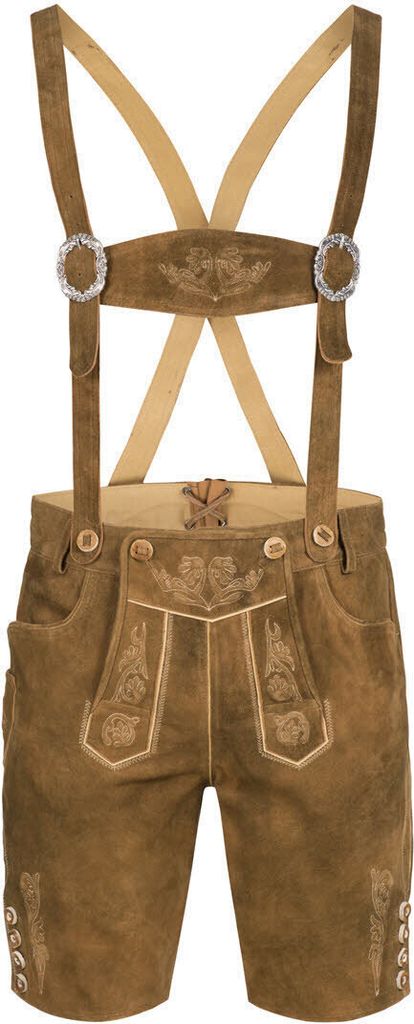 Lederhose kurz Bazi in Hellbraun von Nübler Größe 56