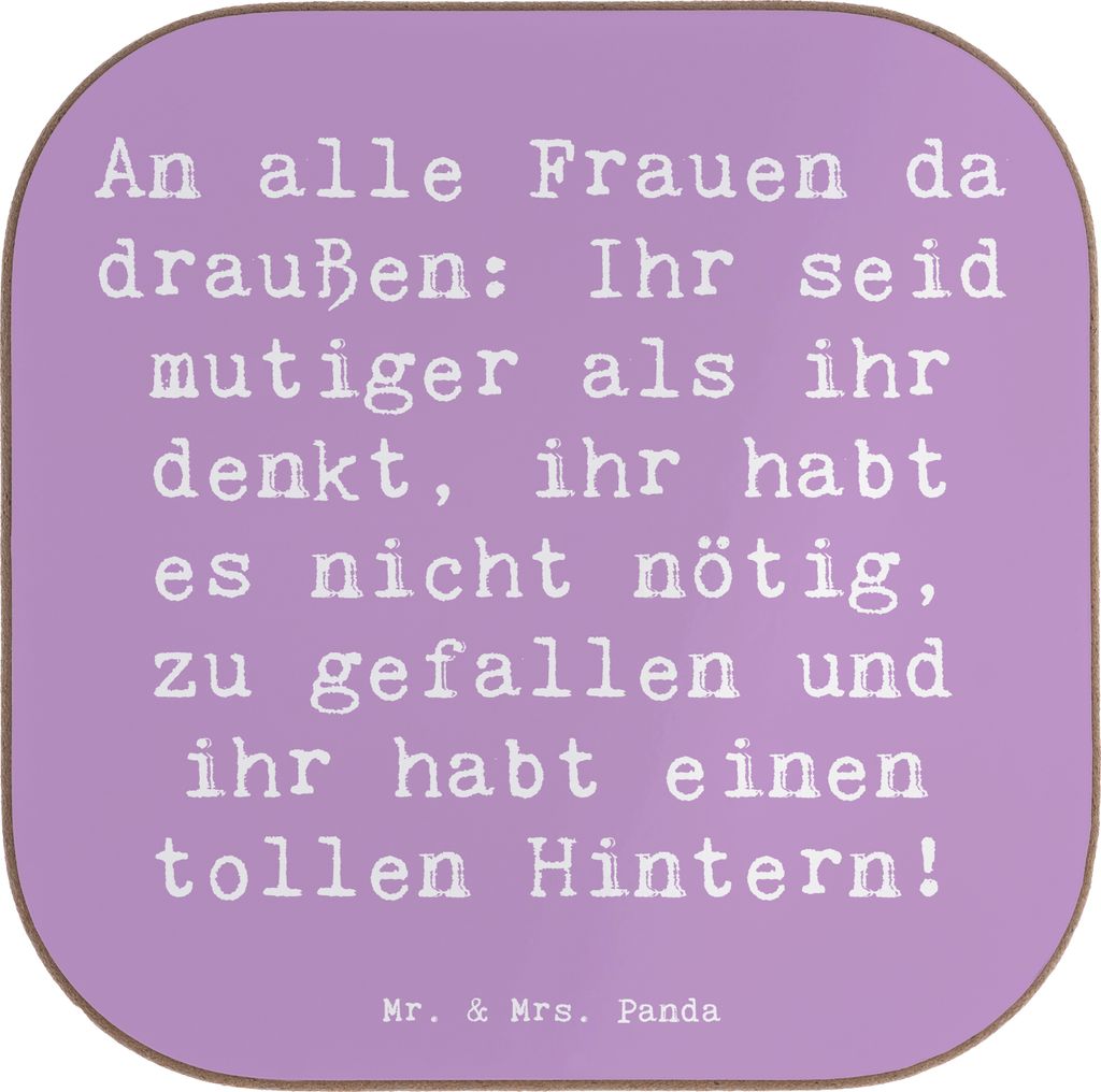 Mr. & Mrs. Panda Holzuntersetzer Spruch Mut und Hoffnung - Lavendeltraum - Geschenk, Selbstakzeptanz, Zitat, Untersetzer für Gläser, Motivation, ...