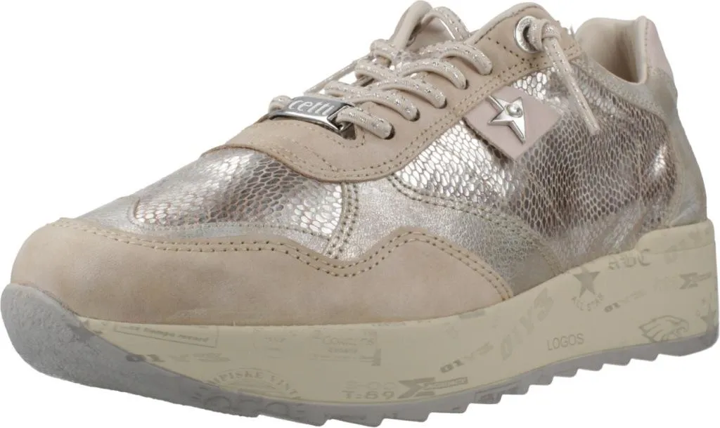 Sneakers Femme Beige Cetti XL V26 Nature Deportivo en Cuir Confortable