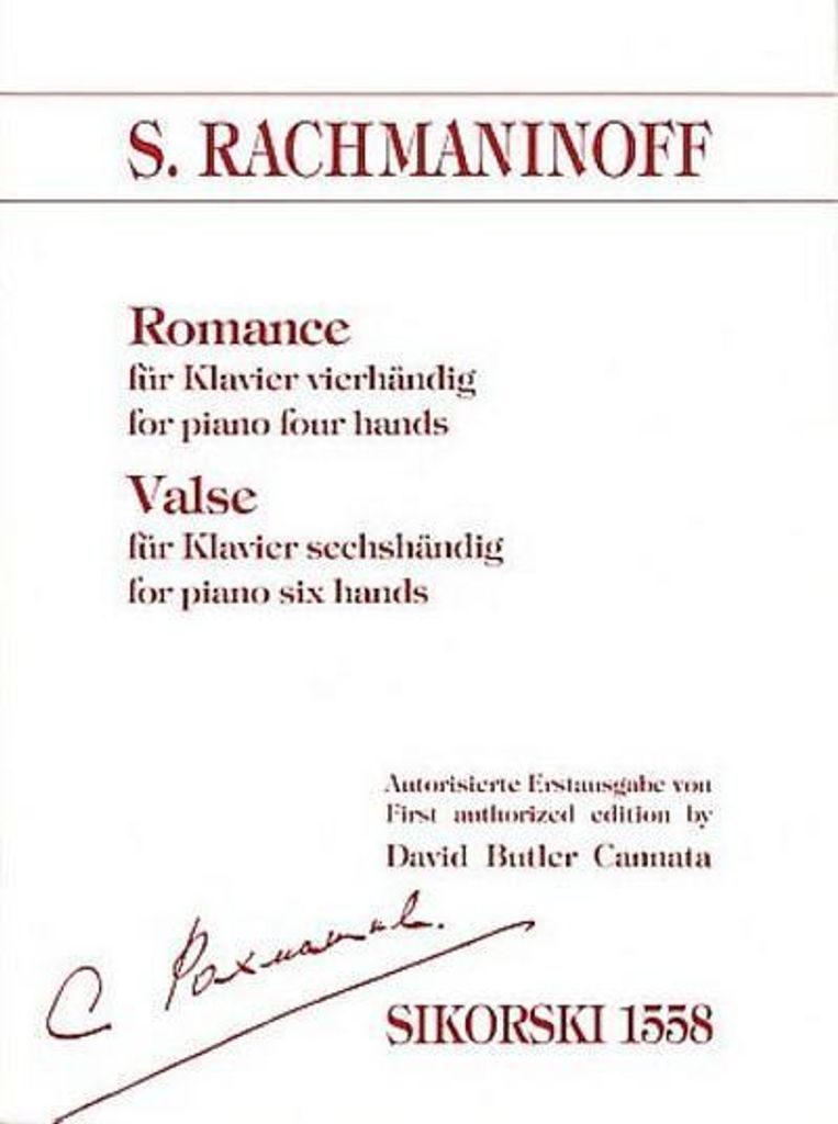 Romance und Valsefür Klavier zu 6 Händen