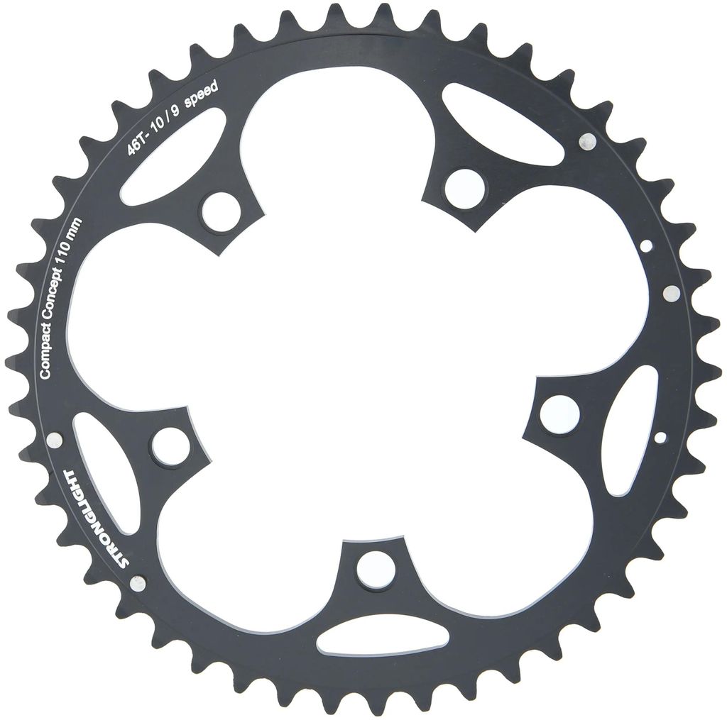 Czarna tarcza hamulcowa Stronglight 46T. 110 mm tarcza Zdjęcie produktu 