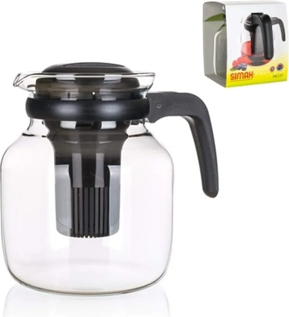 teiera MATURA 1,5l in vetro con setaccio, coperchio PH, manico PH - 1