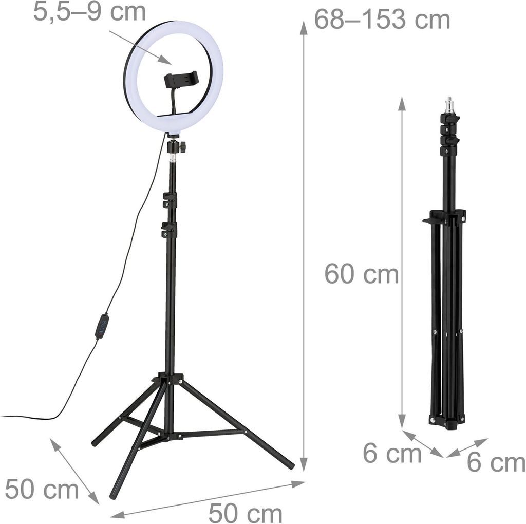 relaksacyjna lampa pierścieniowa LED ze statywem Zdjęcie produktu 8